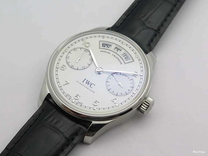 MIROTIME 0421 SportInspired Portuguese Real PR Real Annual Calendar IW503501 YLF 1:1 Best Edition White Dial On Leather Strap A 7241